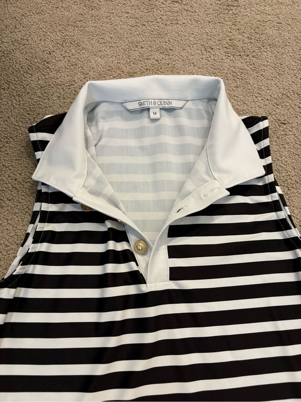 Smith & Quinn Alice Stripe Sleeveless Polo Athletic Tank Top Womens Size Medium - Picture 6 of 9
